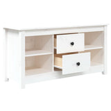vidaXL Meuble TV Noir 103x36,5x52 cm Bois de pin massif