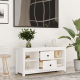 vidaXL Meuble TV Noir 103x36,5x52 cm Bois de pin massif