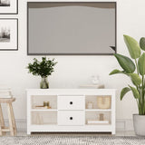 vidaXL Meuble TV Noir 103x36,5x52 cm Bois de pin massif