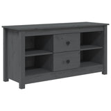 vidaXL Meuble TV Noir 103x36,5x52 cm Bois de pin massif