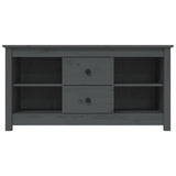 vidaXL Meuble TV Noir 103x36,5x52 cm Bois de pin massif