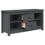 vidaXL Meuble TV Noir 103x36,5x52 cm Bois de pin massif