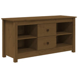 vidaXL Meuble TV Noir 103x36,5x52 cm Bois de pin massif