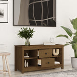vidaXL Meuble TV Noir 103x36,5x52 cm Bois de pin massif