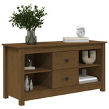 vidaXL Meuble TV Noir 103x36,5x52 cm Bois de pin massif