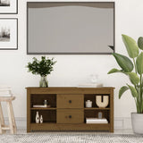 vidaXL Meuble TV Noir 103x36,5x52 cm Bois de pin massif