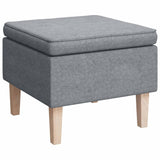 vidaXL Fauteuil et pieds à bascule en bois d'hévéa solide crème Tissu
