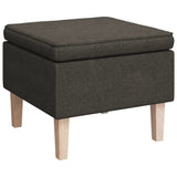 vidaXL Fauteuil et pieds à bascule en bois d'hévéa solide crème Tissu