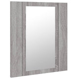 vidaXL Armoire à miroir LED de salle de bain sonoma gris 40x12x45 cm