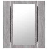vidaXL Armoire à miroir LED de salle de bain sonoma gris 40x12x45 cm