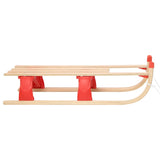 vidaXL Traîneau pliable en bois avec dossier 119 cm  