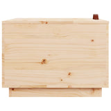 vidaXL Boîtes de rangement et couvercles 3 pcs Noir Bois massif de pin