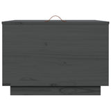 vidaXL Boîtes de rangement et couvercles 3 pcs Noir Bois massif de pin
