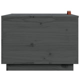 vidaXL Boîtes de rangement et couvercles 3 pcs Noir Bois massif de pin