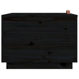 vidaXL Boîtes de rangement et couvercles 3 pcs Noir Bois massif de pin