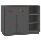 vidaXL Buffet Noir 98,5x40x75 cm Bois massif de pin