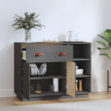 vidaXL Buffet Noir 98,5x40x75 cm Bois massif de pin