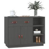 vidaXL Buffet Noir 98,5x40x75 cm Bois massif de pin