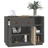 vidaXL Buffet Noir 98,5x40x75 cm Bois massif de pin