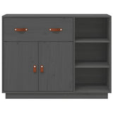 vidaXL Buffet Noir 98,5x40x75 cm Bois massif de pin