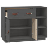 vidaXL Buffet Noir 98,5x40x75 cm Bois massif de pin