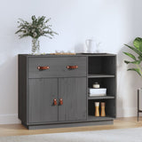 vidaXL Buffet Noir 98,5x40x75 cm Bois massif de pin