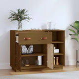 vidaXL Buffet Noir 98,5x40x75 cm Bois massif de pin