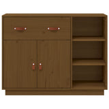 vidaXL Buffet Noir 98,5x40x75 cm Bois massif de pin