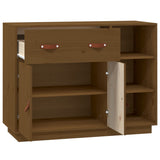 vidaXL Buffet Noir 98,5x40x75 cm Bois massif de pin