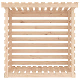 vidaXL Support pour bois de chauffage Blanc 108x73x108 cm Bois de pin