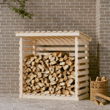 vidaXL Support pour bois de chauffage Blanc 108x73x108 cm Bois de pin
