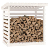 vidaXL Support pour bois de chauffage Blanc 108x73x108 cm Bois de pin