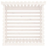 vidaXL Support pour bois de chauffage Blanc 108x73x108 cm Bois de pin