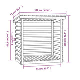 vidaXL Support pour bois de chauffage Blanc 108x73x108 cm Bois de pin