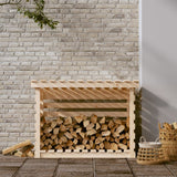 vidaXL Support pour bois de chauffage Blanc 108x73x108 cm Bois de pin