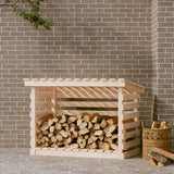 vidaXL Support pour bois de chauffage Blanc 108x73x108 cm Bois de pin