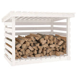 vidaXL Support pour bois de chauffage Blanc 108x73x108 cm Bois de pin