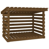 vidaXL Support pour bois de chauffage Blanc 108x73x108 cm Bois de pin
