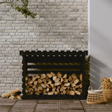 vidaXL Support pour bois de chauffage Blanc 108x73x108 cm Bois de pin