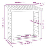 vidaXL Support pour bois de chauffage Blanc 108x64,5x78 cm Bois de pin