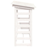 vidaXL Support pour bois de chauffage Blanc 108x64,5x78 cm Bois de pin