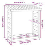 vidaXL Support pour bois de chauffage Blanc 108x64,5x78 cm Bois de pin