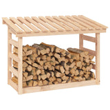 vidaXL Support pour bois de chauffage Blanc 108x64,5x78 cm Bois de pin