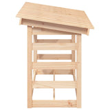 vidaXL Support pour bois de chauffage Blanc 108x64,5x78 cm Bois de pin