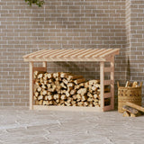 vidaXL Support pour bois de chauffage Blanc 108x64,5x78 cm Bois de pin