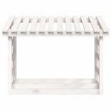 vidaXL Support pour bois de chauffage Blanc 108x64,5x78 cm Bois de pin