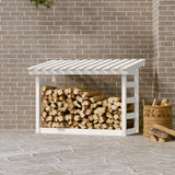 vidaXL Support pour bois de chauffage Blanc 108x64,5x78 cm Bois de pin (plusieurs options disponibles)