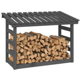 vidaXL Support pour bois de chauffage Blanc 108x64,5x78 cm Bois de pin