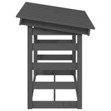 vidaXL Support pour bois de chauffage Blanc 108x64,5x78 cm Bois de pin