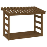 vidaXL Support pour bois de chauffage Blanc 108x64,5x78 cm Bois de pin